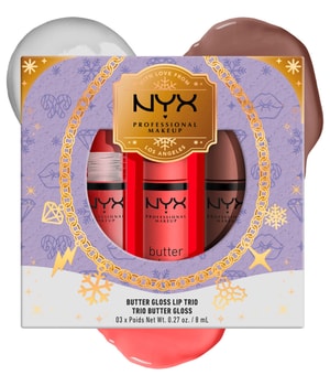NYX Professional Makeup Geschenk-Set Butter Gloss Trio Lippen Make-up Set-1 Stk