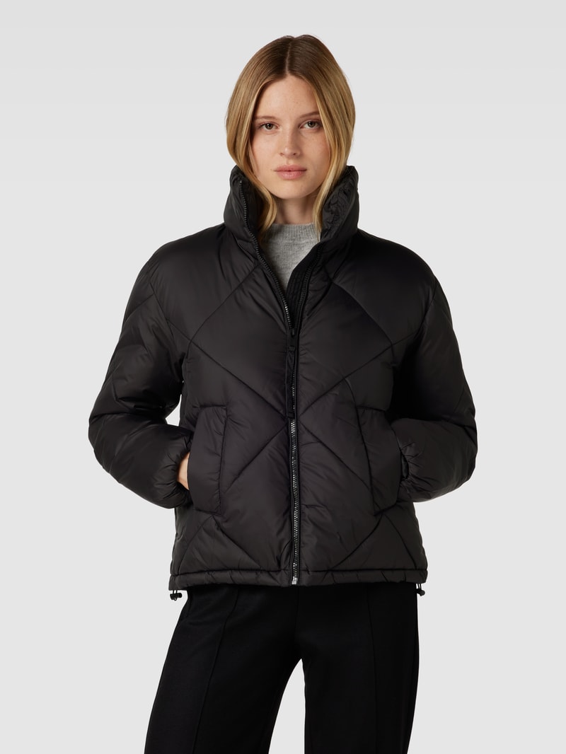 Steppjacke mit Stehkragen Modell 'Bomina' in schwarz