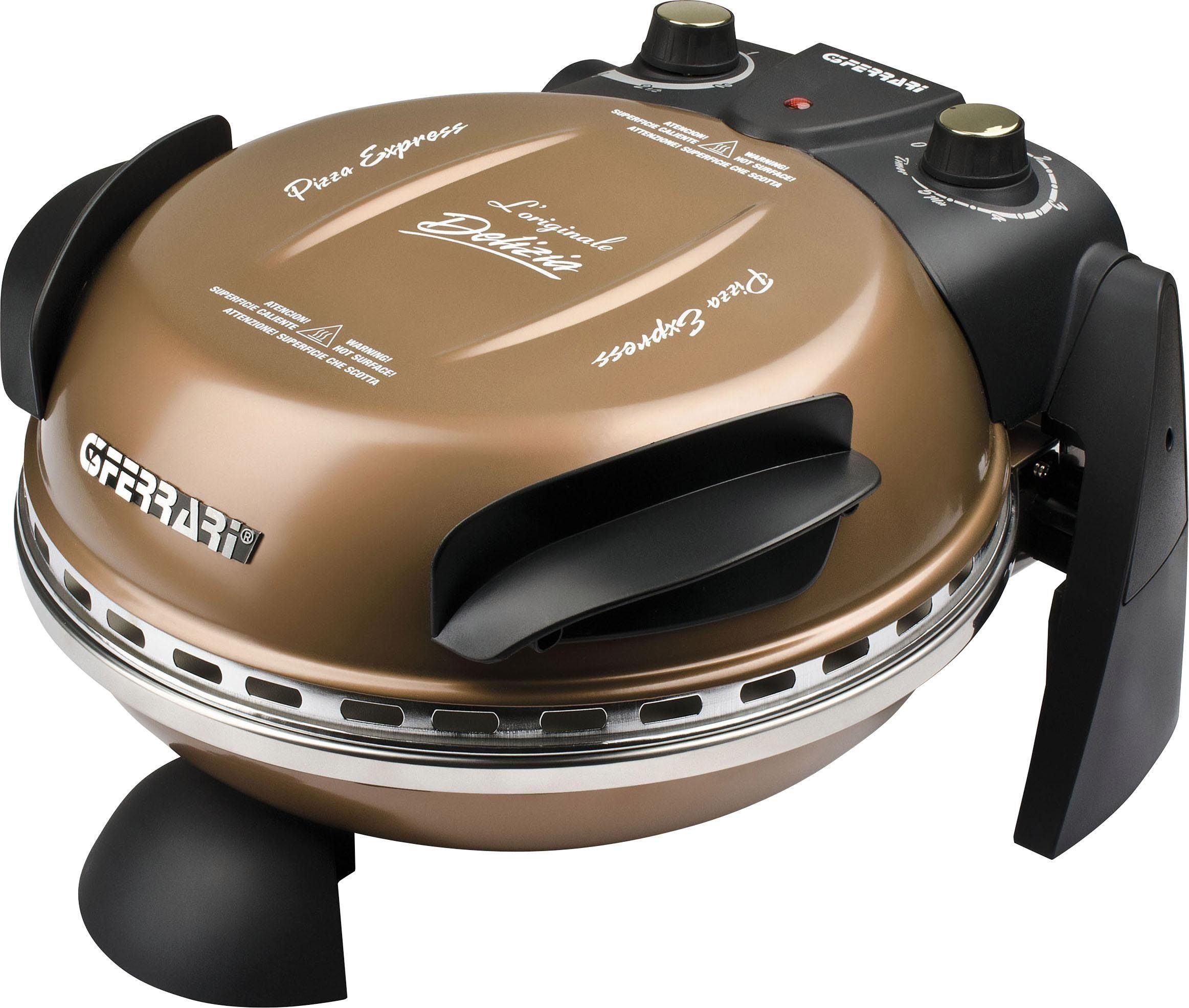 G3Ferrari Pizzaofen Delizia G1000608 kupfer, bis 400 Grad mit feuerfestem Naturstein