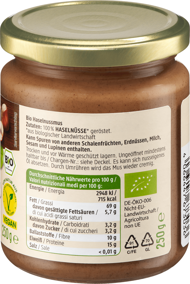 Haselnussmus, 250 g