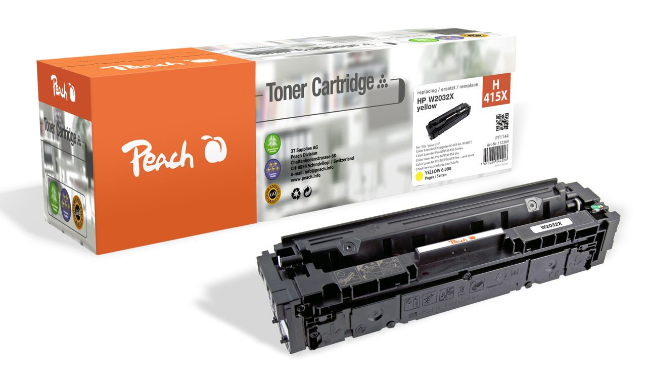 Peach Tonermodul gelb ersetzt HP No. 415X