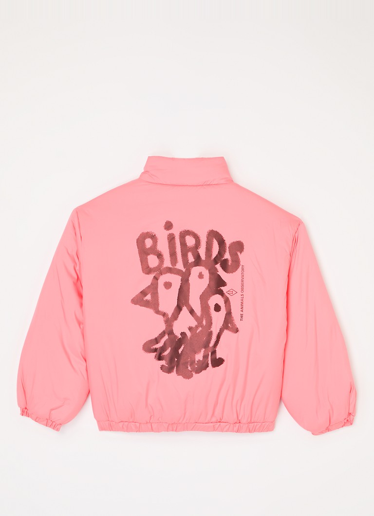 The Animal Observatory Crocodile puffer jacket with logo and back print