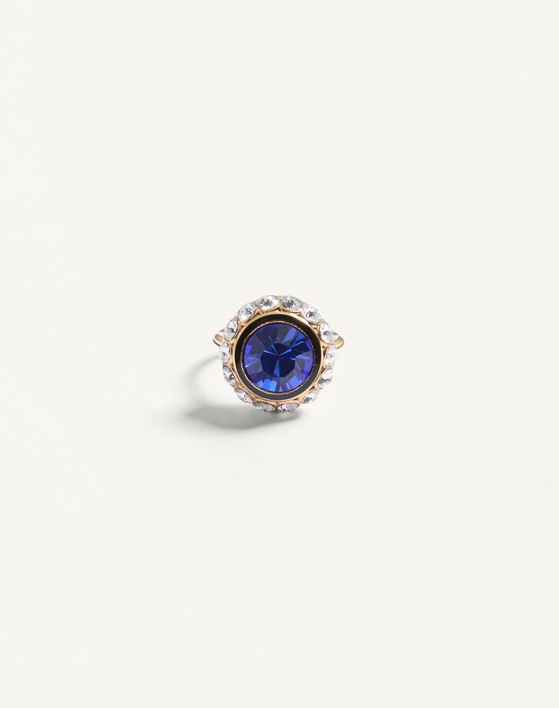 VLogo Signature Ring i Metal, Emalje og Krystaller