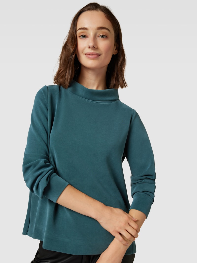 Sweatshirt mit Stehkragen Modell 'Getsomi' in bottle