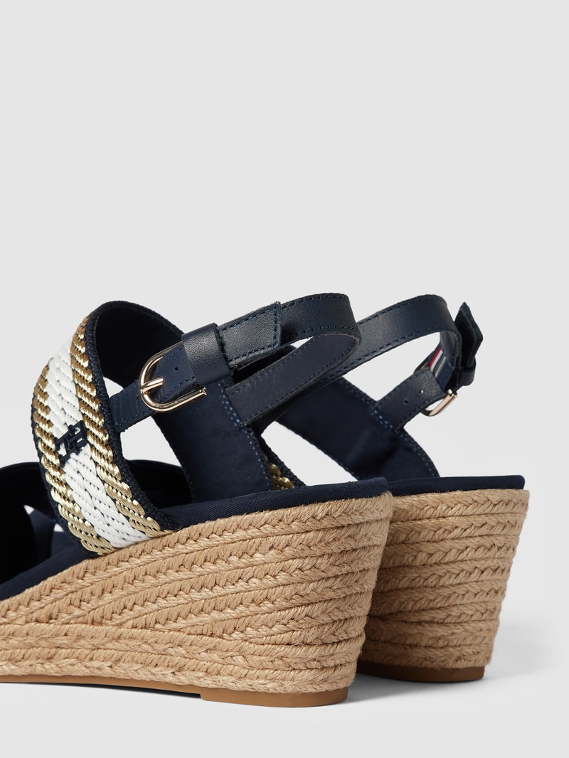 Sandalen mit hohem Absatz Modell 'GOLDEN' in dunkelblau