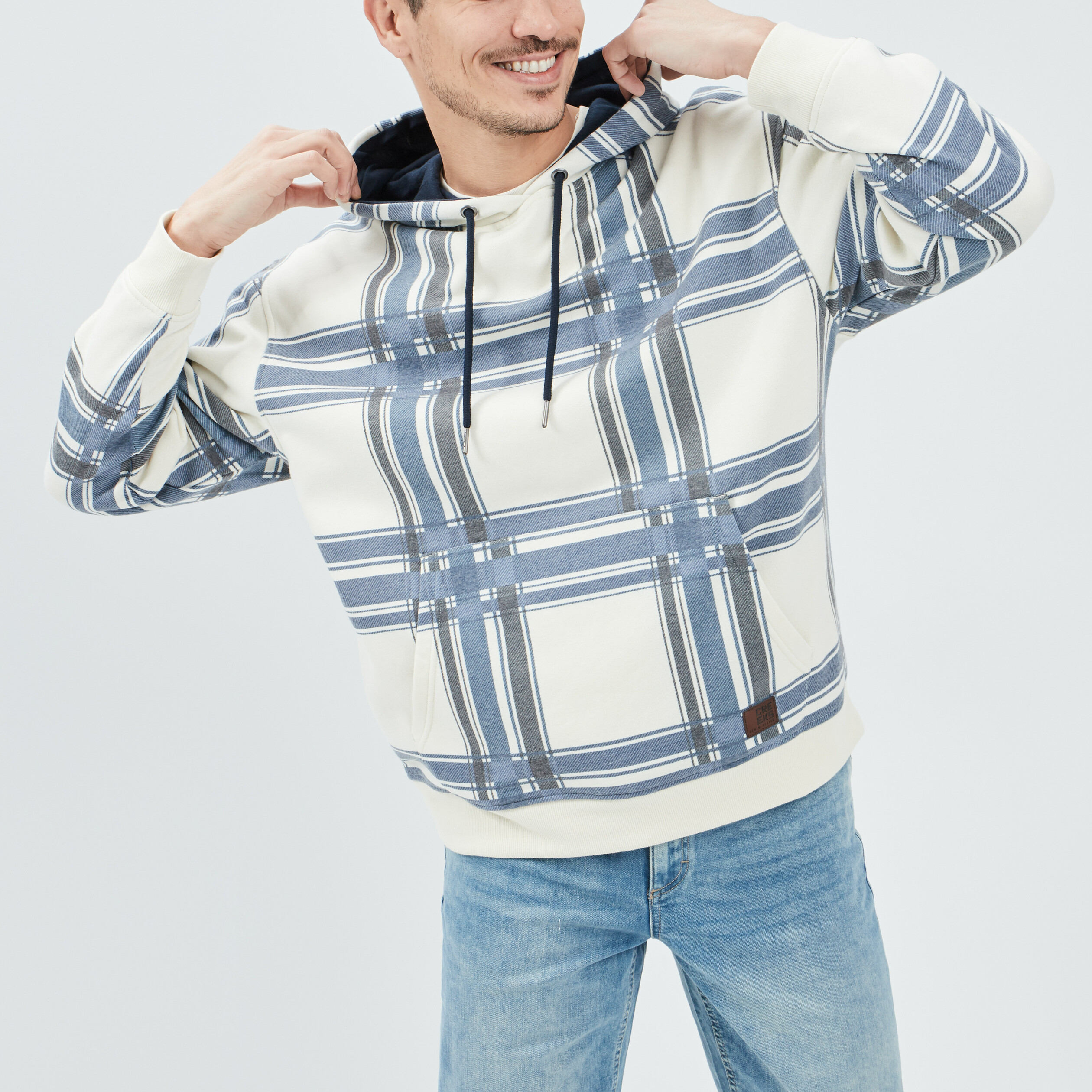 Sweat à capuche hoodie Creeks ivoire homme | La Halle