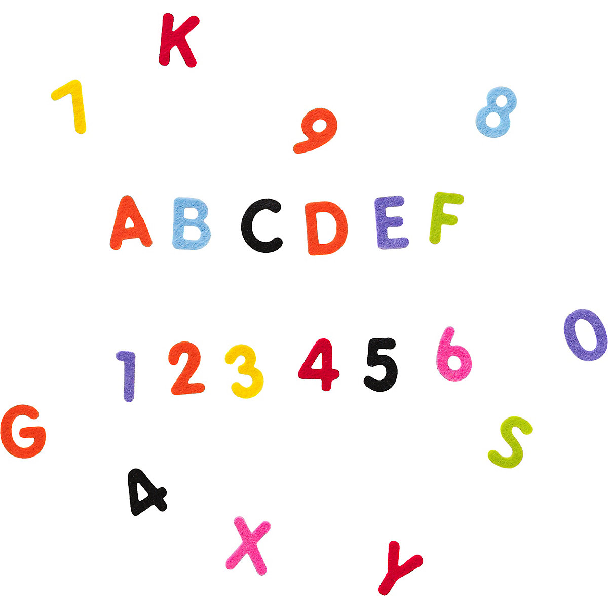 Playbox Filzbuchstaben und Zahlen, 500 Teile