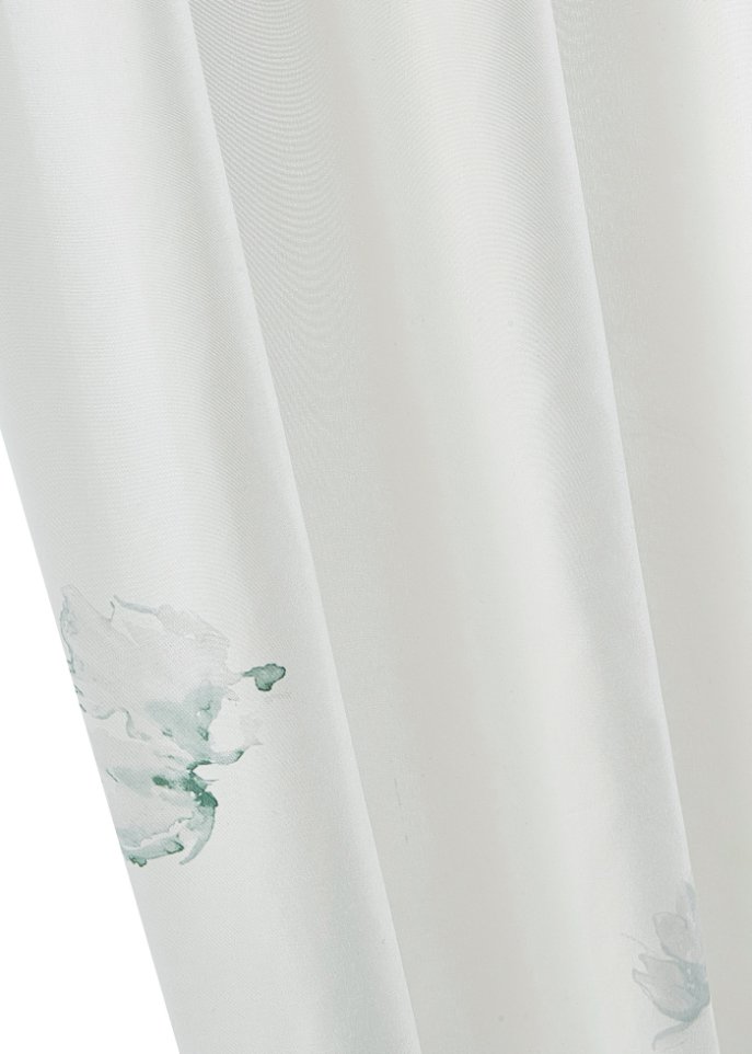 Microfaser Vorhang mit Blumenmuster (1er Pack)