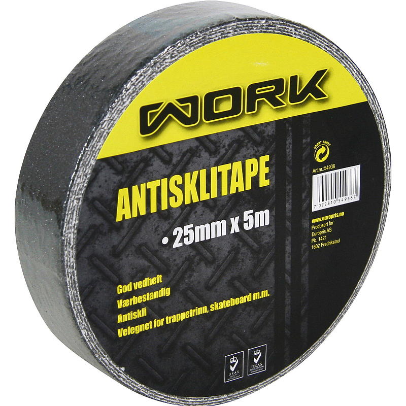 Work Antiskli-tape 25 mm x 5 m sort