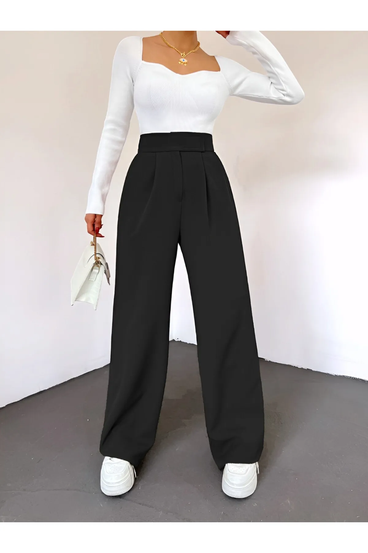 Modamorfo  Hose mit weitem Bein und Klettverschluss