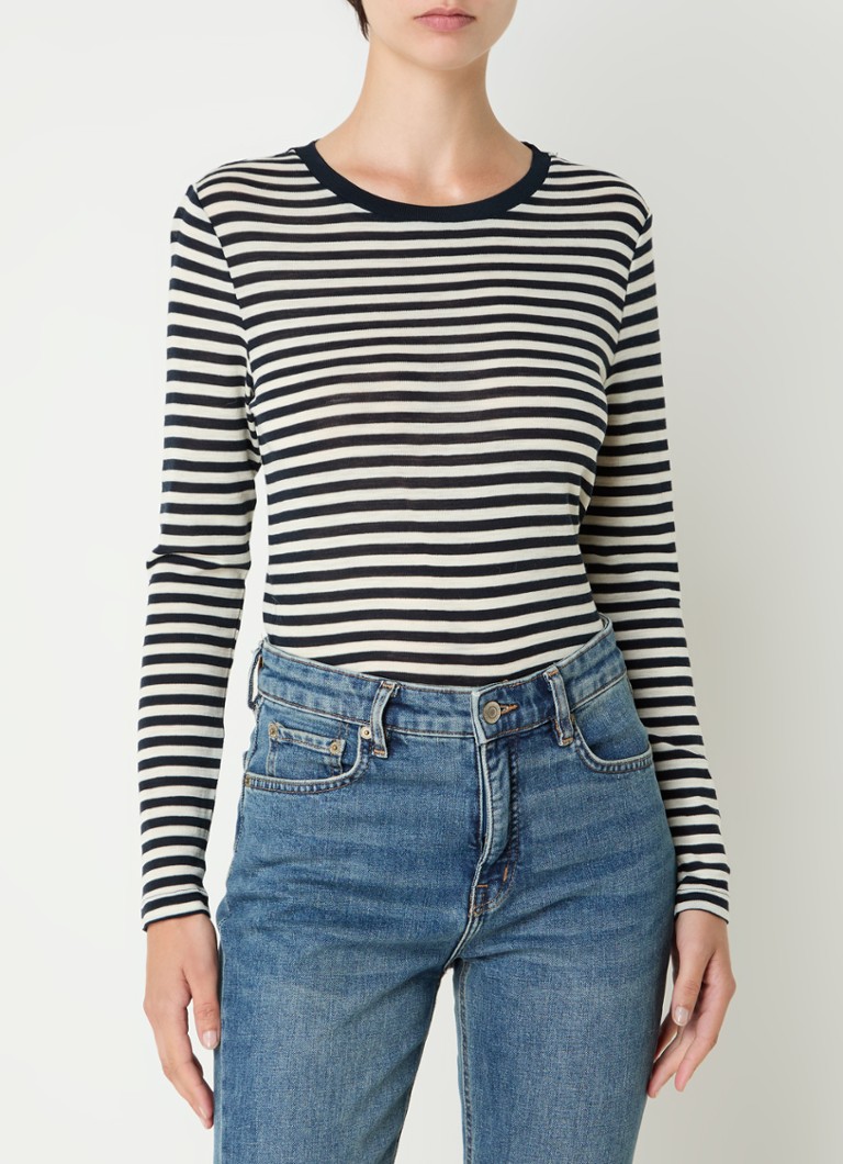 Gerard Darel Athenais long sleeve shirt made of wool with stripe print