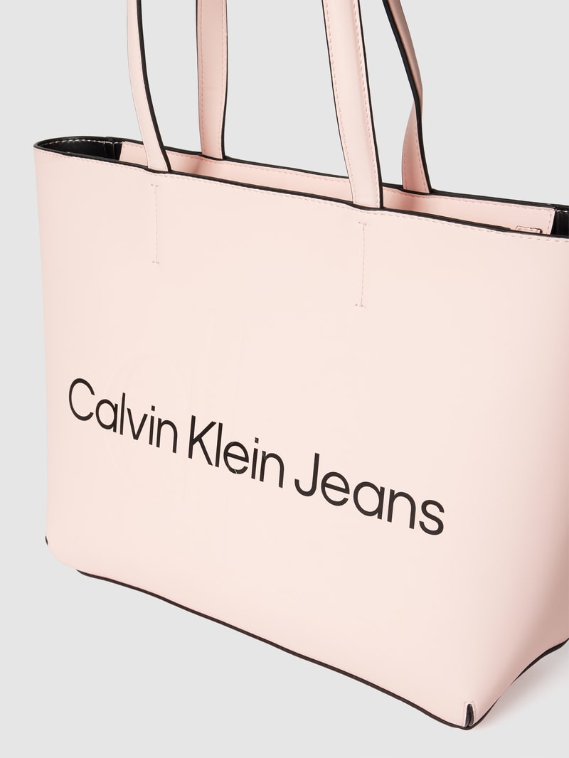 Shopper mit Label-Detail in hellrosa