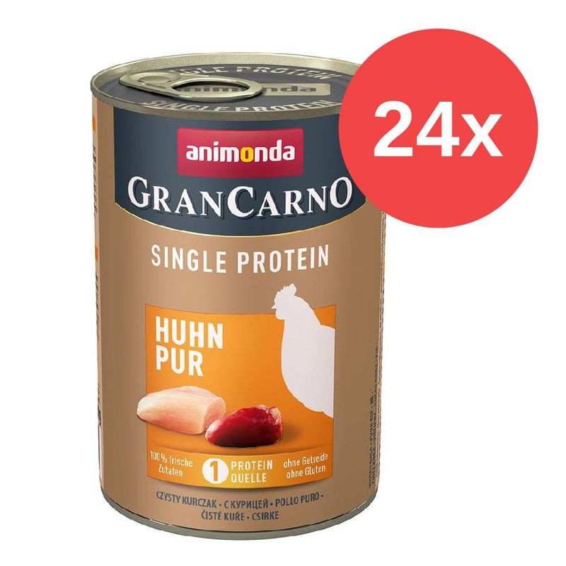 Sparpaket animonda GranCarno Adult Single Protein 24 x 400 g