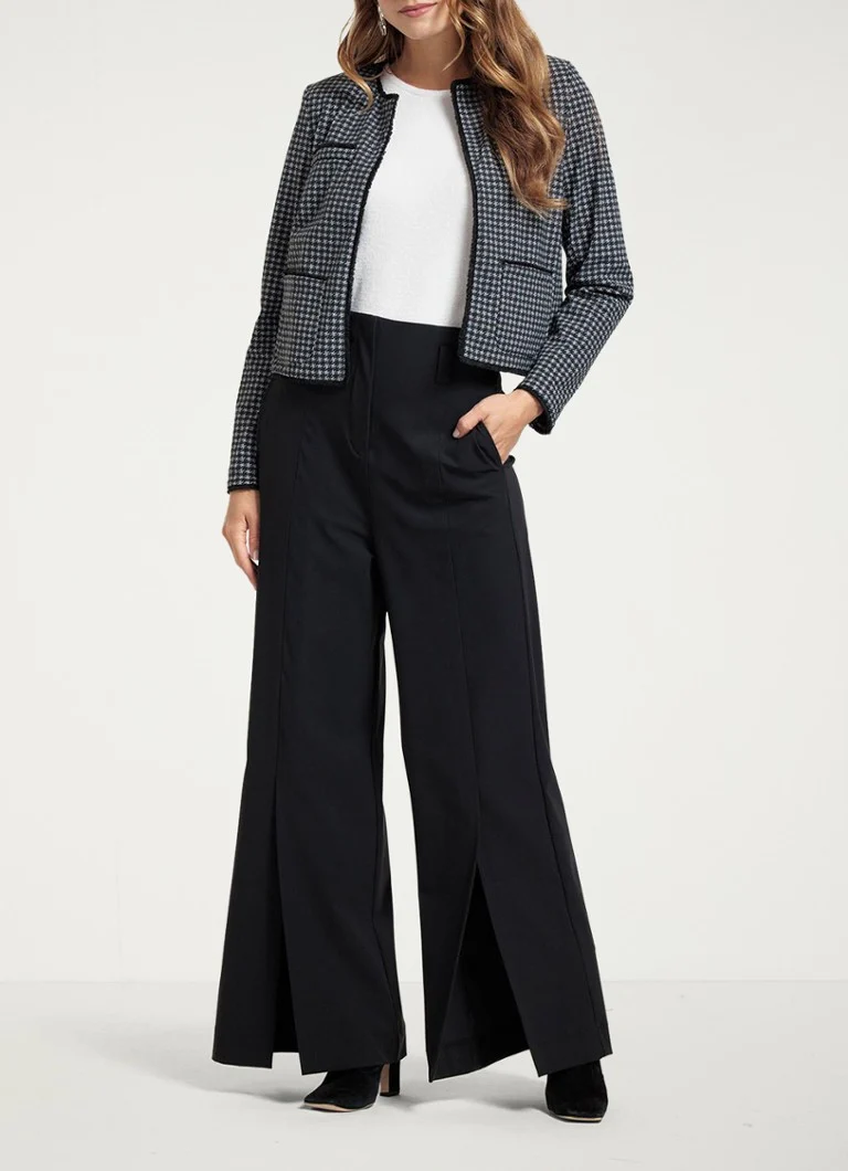 Στούντιο Anneloes Sue cropped houndstooth μπουφάν