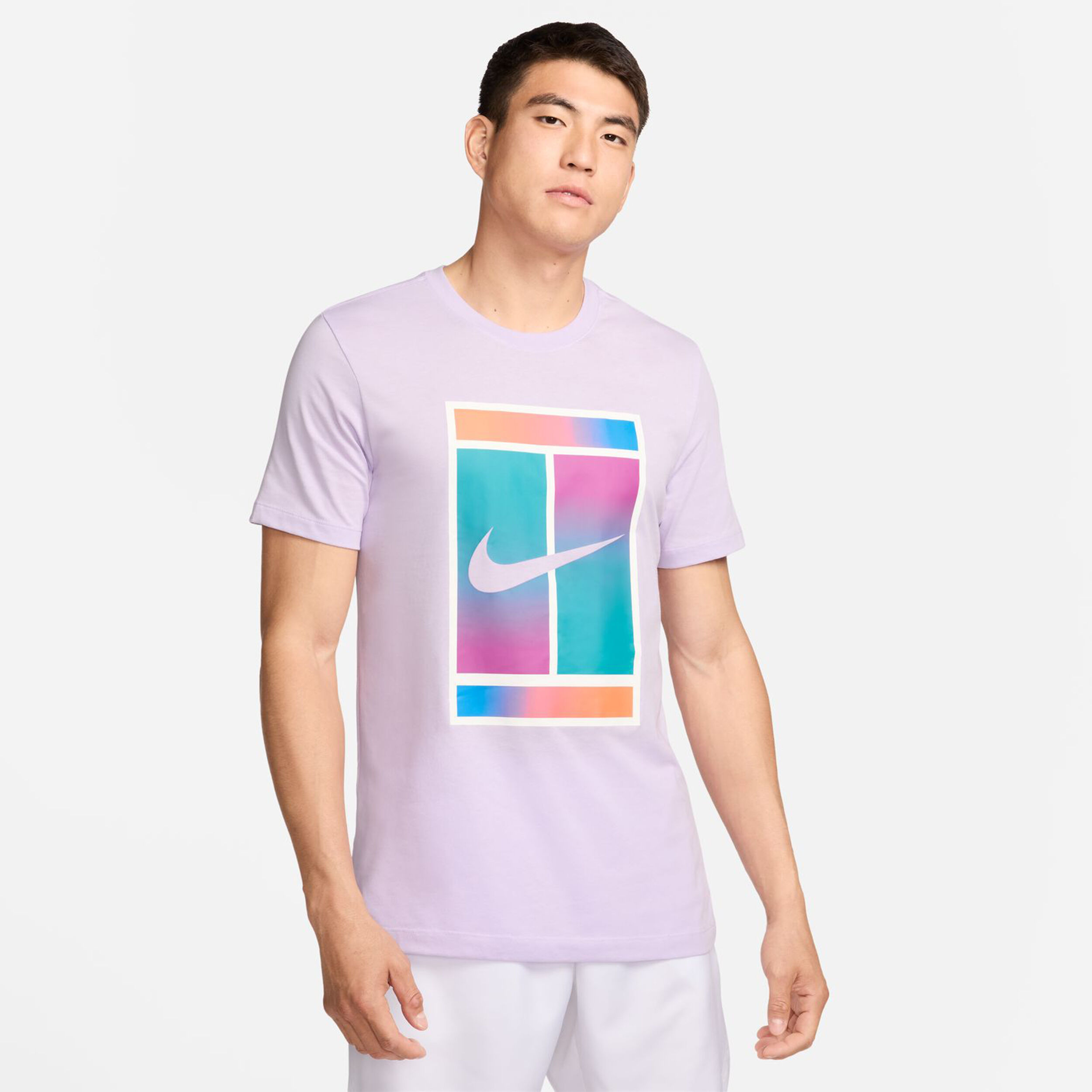 Court Dri-Fit Heritage T-Shirt Herren - Grau, Mehrfarbig