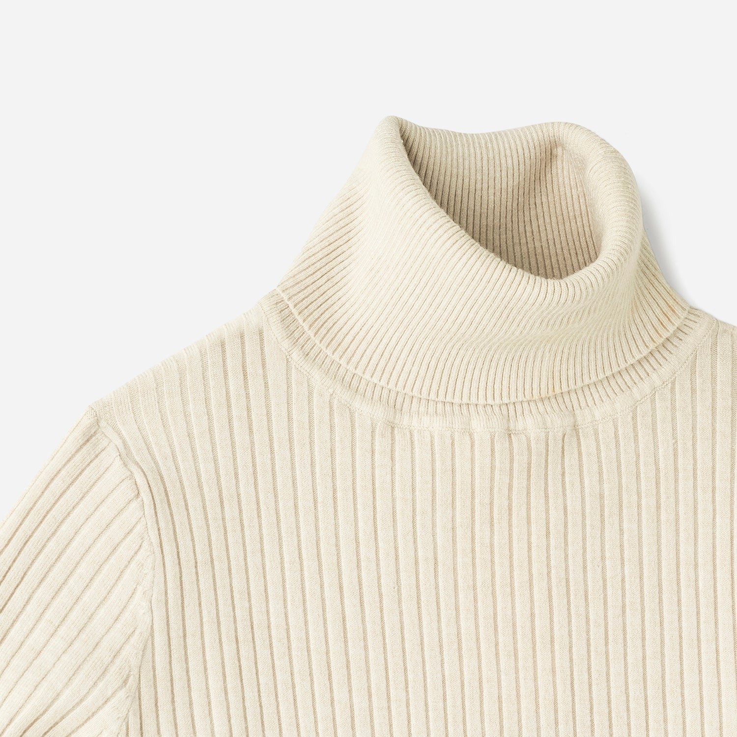 Pull à col roulé TEXTO beige - taille unique
