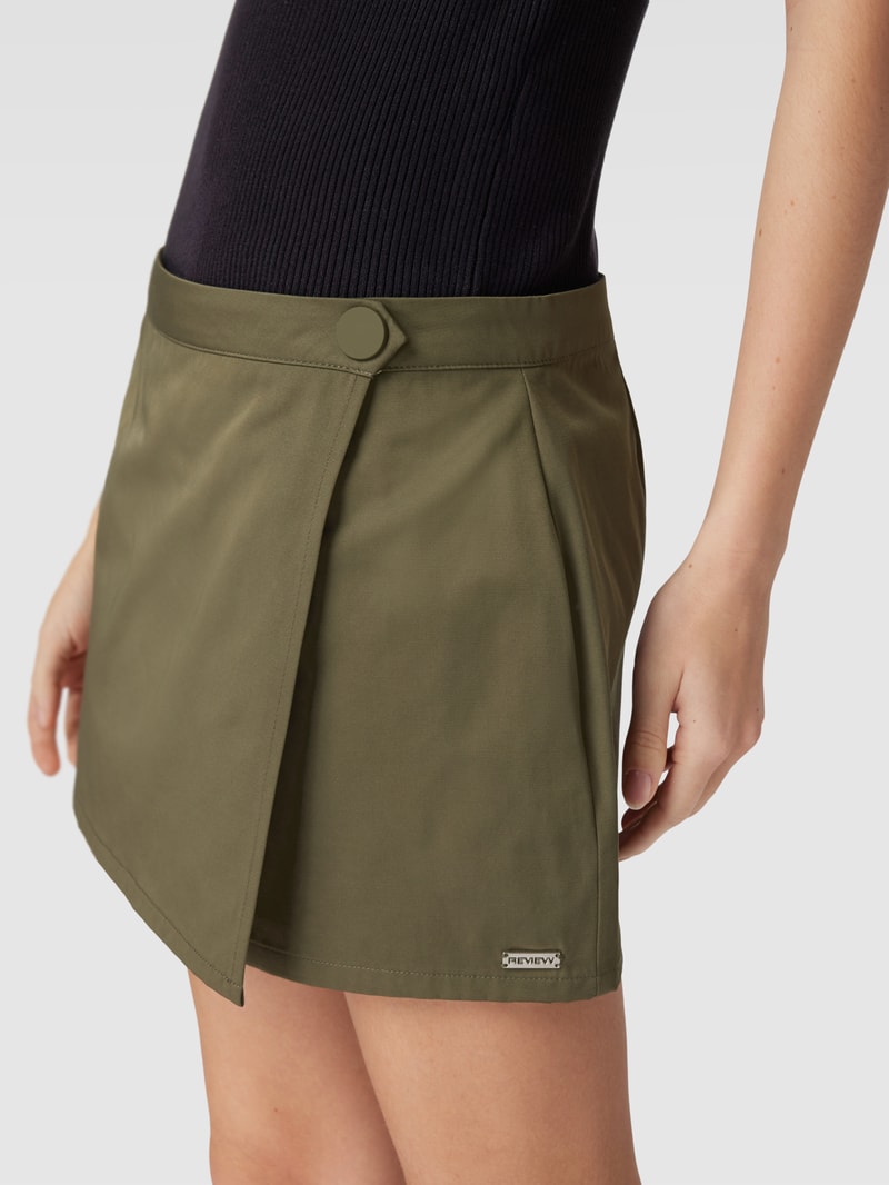 Wickelrock in Minilänge in khaki