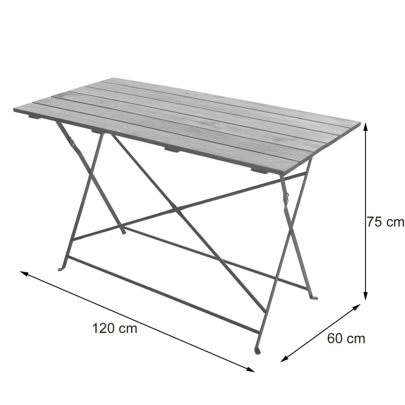 MCW Bierzeltgarnitur MCW-J40-Set, (5-tlg), Garten, Gastroqualität, Zusammenklappbar