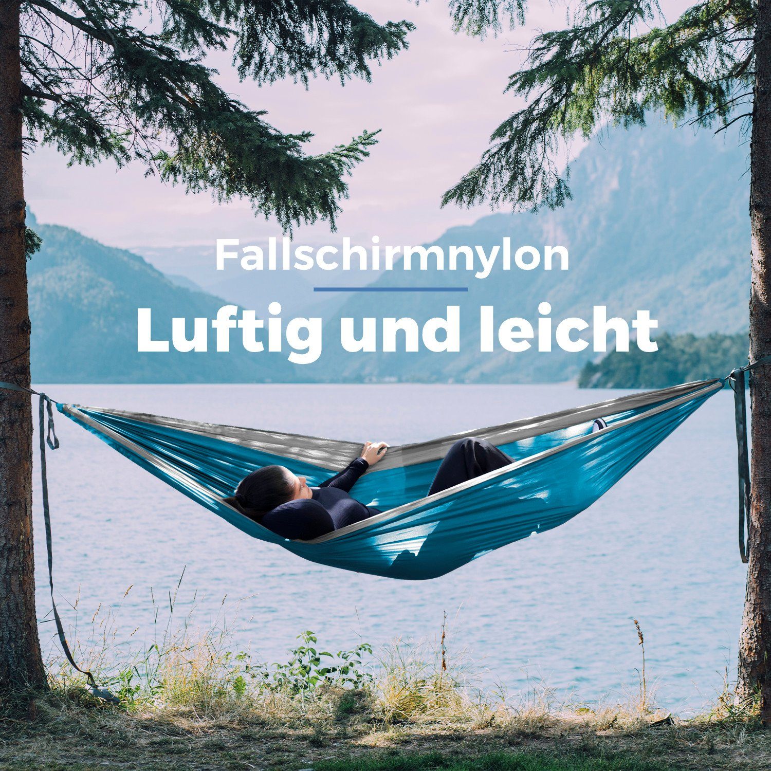 SVITA Hängematte SVITA Outdoor Hängematte, Aus Fallshirmnylon