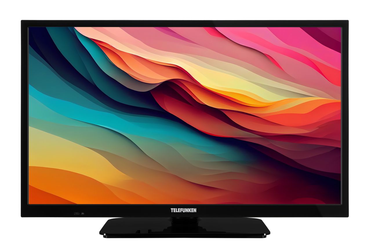 Telefunken TELEFUNKEN XH24O550M Fernseher 24 Zoll HD-ready LED TV mit Triple-Tuner, schwarz