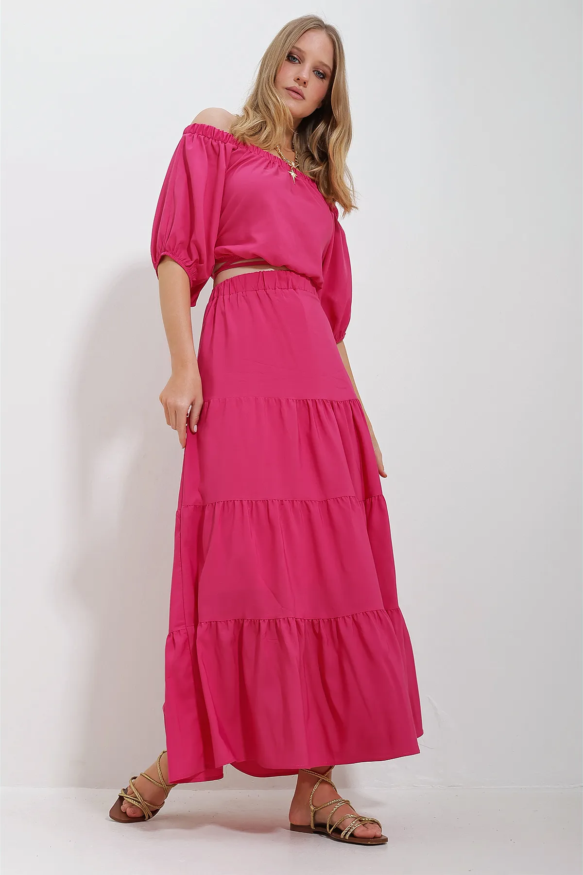 Trend Alaçatı Stili  Zweiteiler - Rosa - Regular Fit
