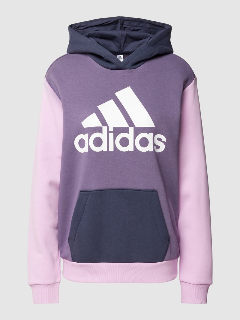 Sweatshirt im Colour-Blocking-Design in violett