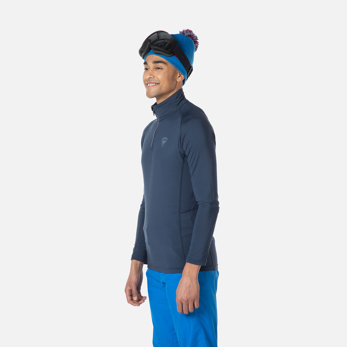 Herren-Baselayer-Oberteil mit halbem Reißverschluss