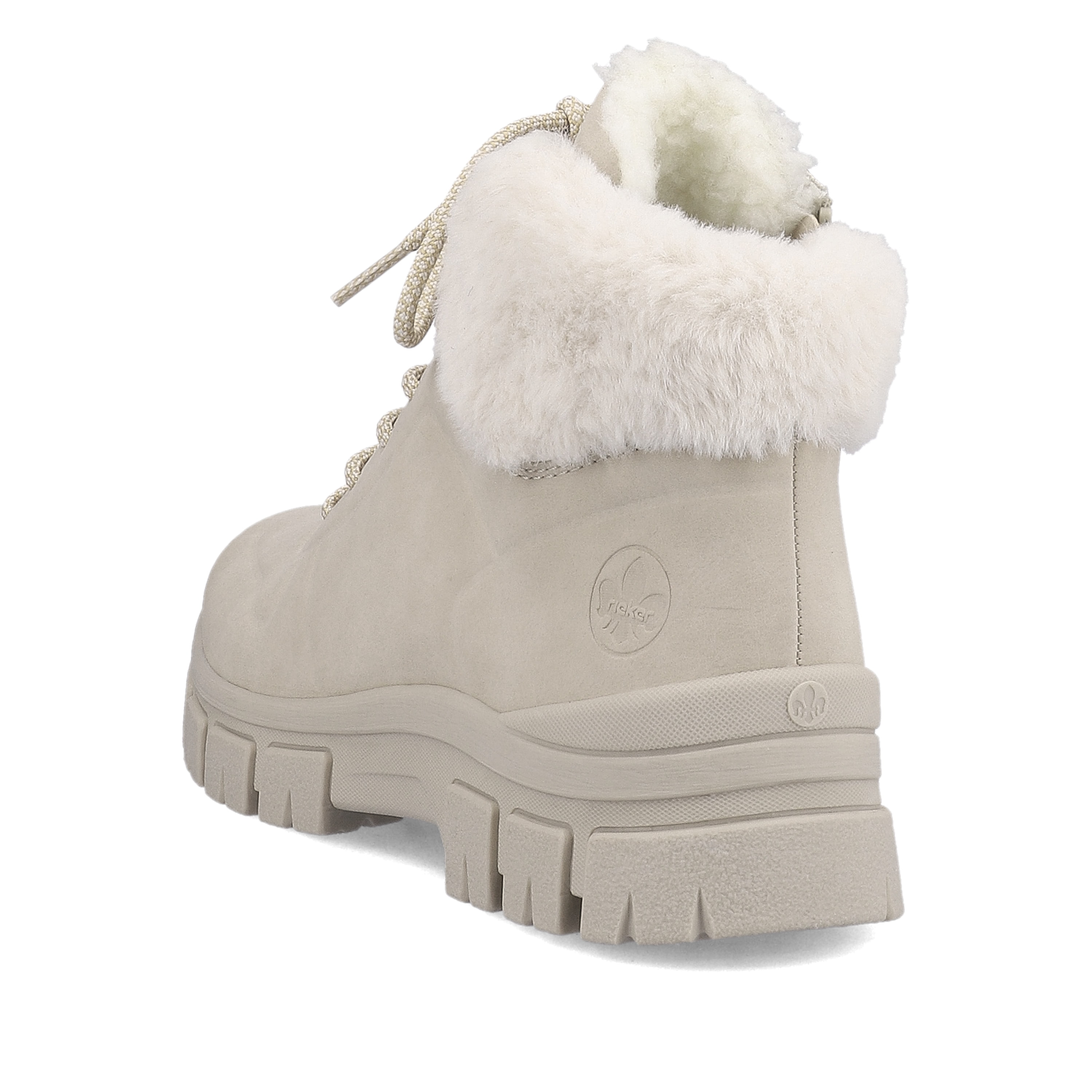 Rieker Damen Schnürstiefel hellbeige