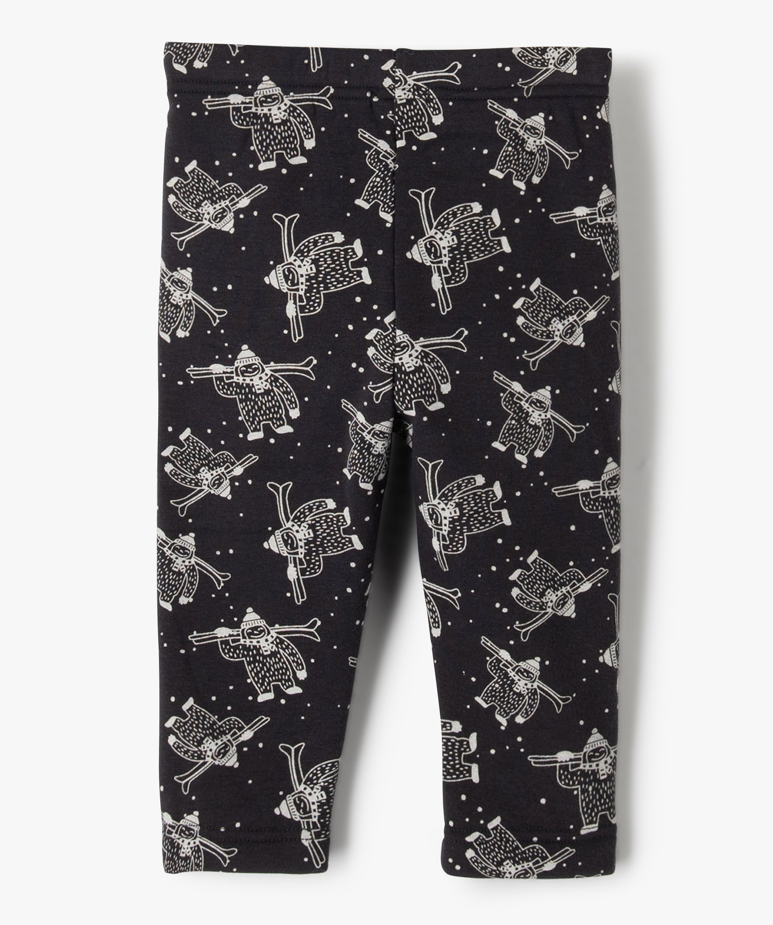Pantalon bébé Garçon en maille avec intérieur peluche noir | GEMO