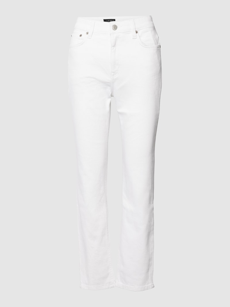 Straight Fit Jeans im 5-Pocket-Design in weiß
