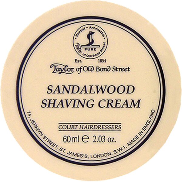 Taylor of Old Bond Street Sandalwood Luxury Shaving Cream Rasiercreme