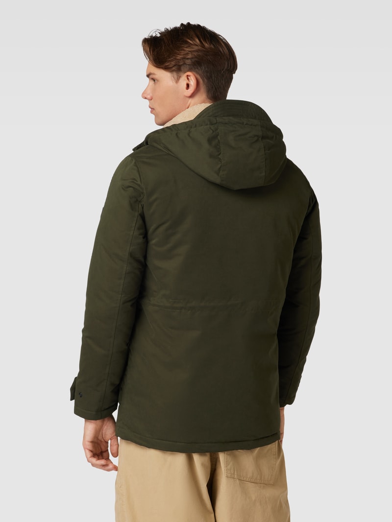 Parka mit Pattentaschen Modell 'ECLIP' in olivgrün