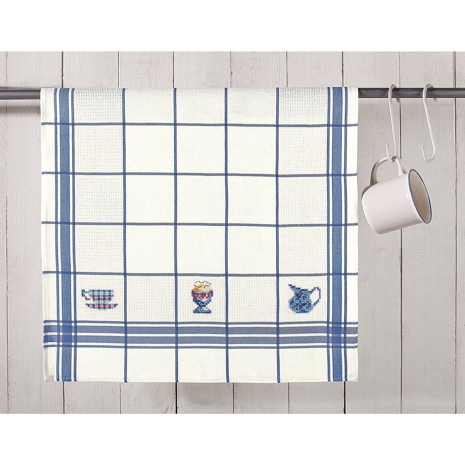 buttinette Geschirrtuch, blau