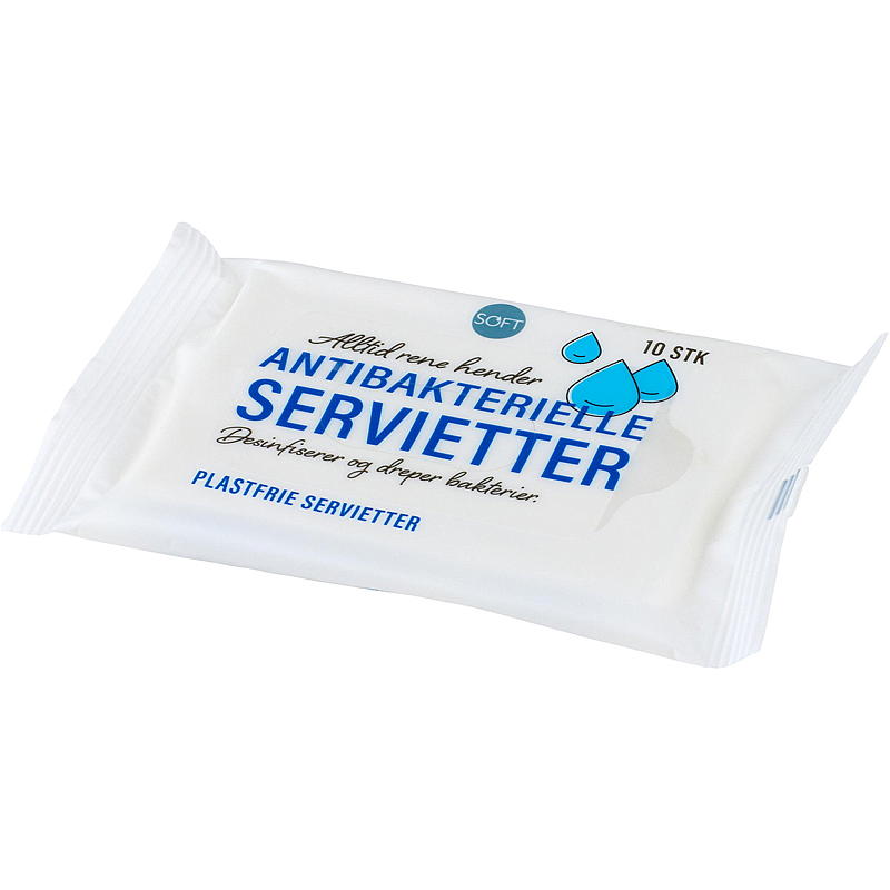 Soft Servietter 10 stk antibakterielle