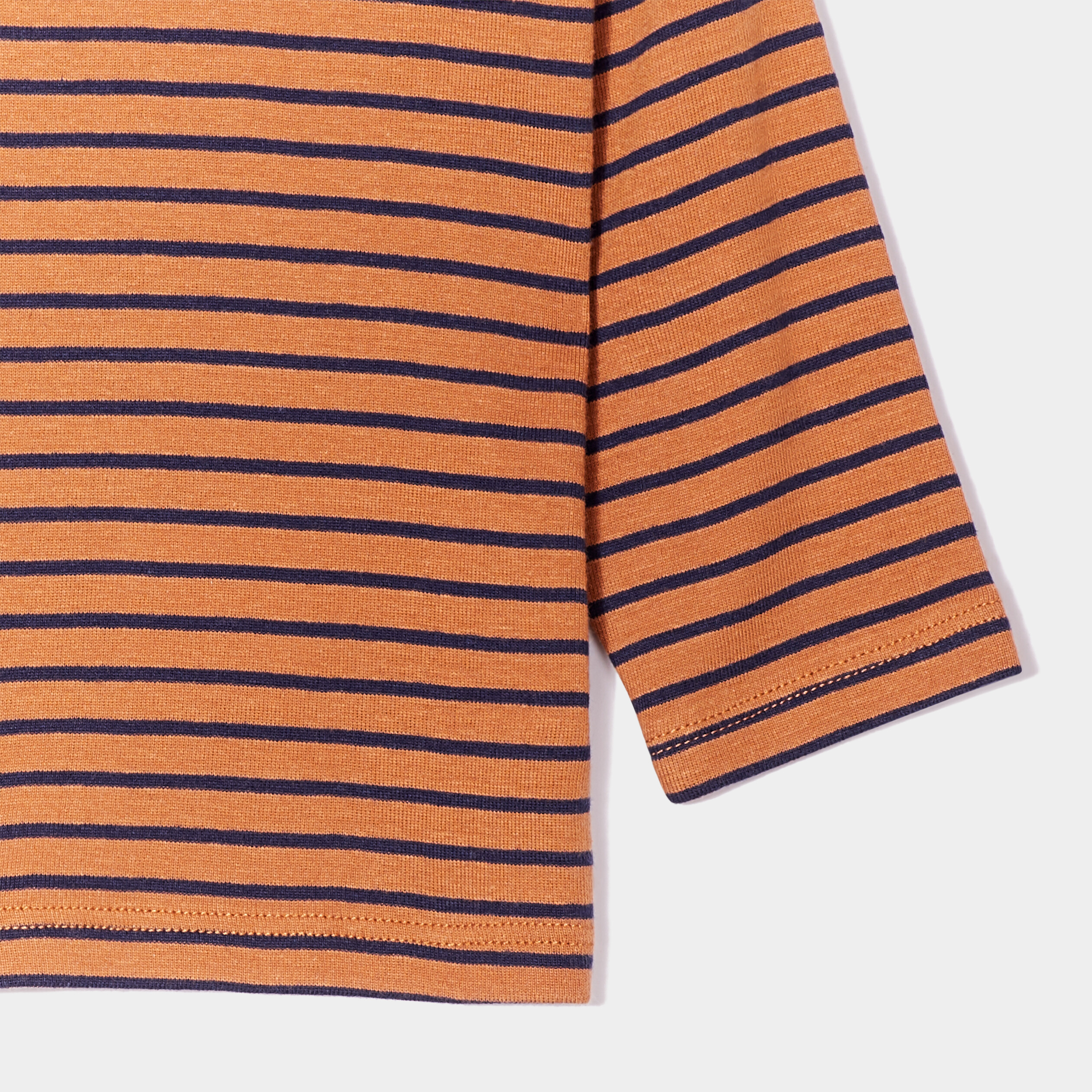 Sous-pull col roulé boutonné coton marron cognac bébé garçon | La Halle