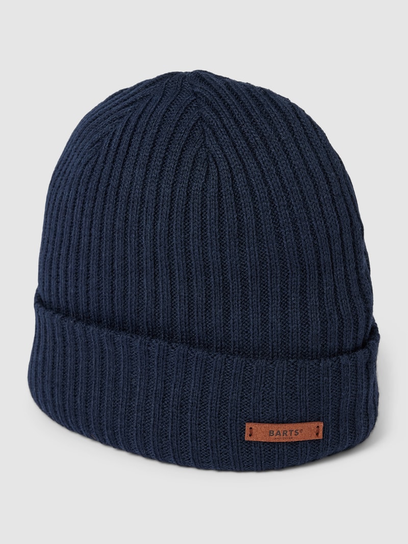 Mütze mit Logo-Applikation Modell 'WILBERT' in marineblau