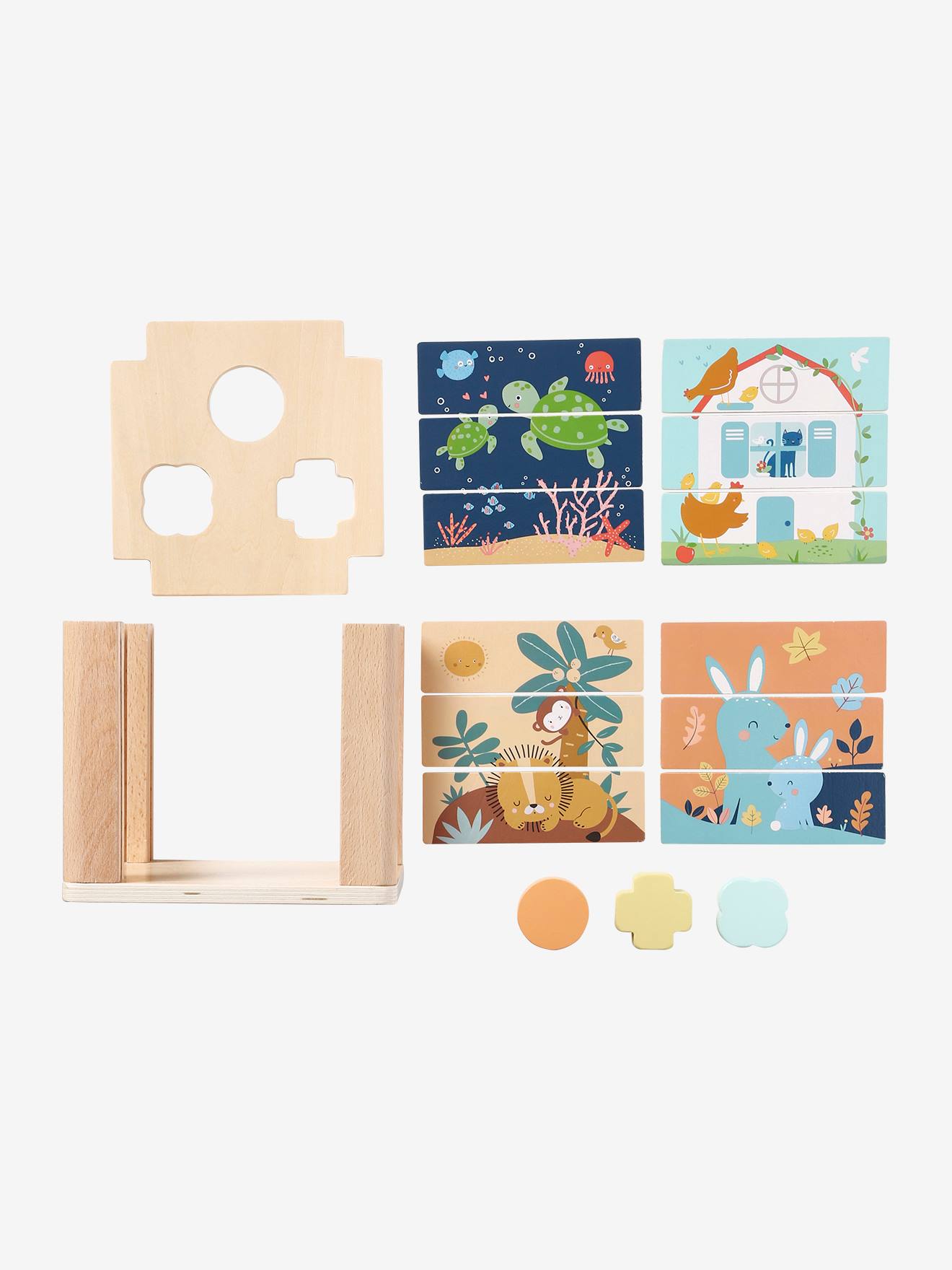 Vertbaudet Baby Activity-Würfel Holz FSC - grün