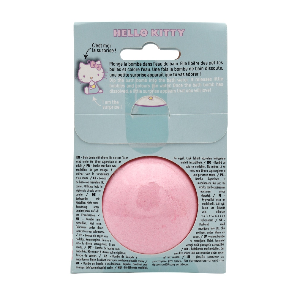 takecare Boule de bain 150g + Medaillon Hello Kitty Senteur Fraise Bombes de bain