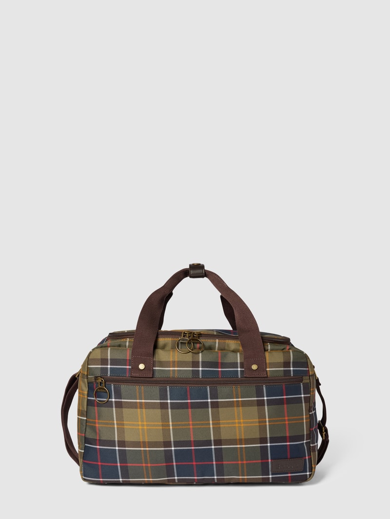 Weekender mit Tartan-Karo in olivgrün