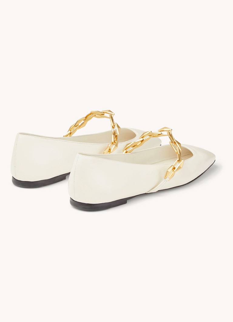 Jimmy Choo Diamond Tilda -ballerinat lampaannahkavaatteissa