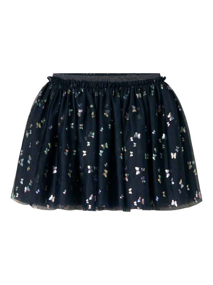 name it Glänzender Tüllrock mit elastischem Bund und Glitzer in Navy günstig kaufen 104