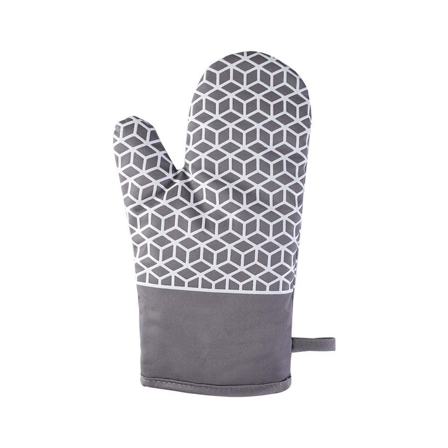 aikidio Topflappen Ofenhandschuhe Topflappen, Hitzebeständig Handschuh küche, Grau, (2-tlg)