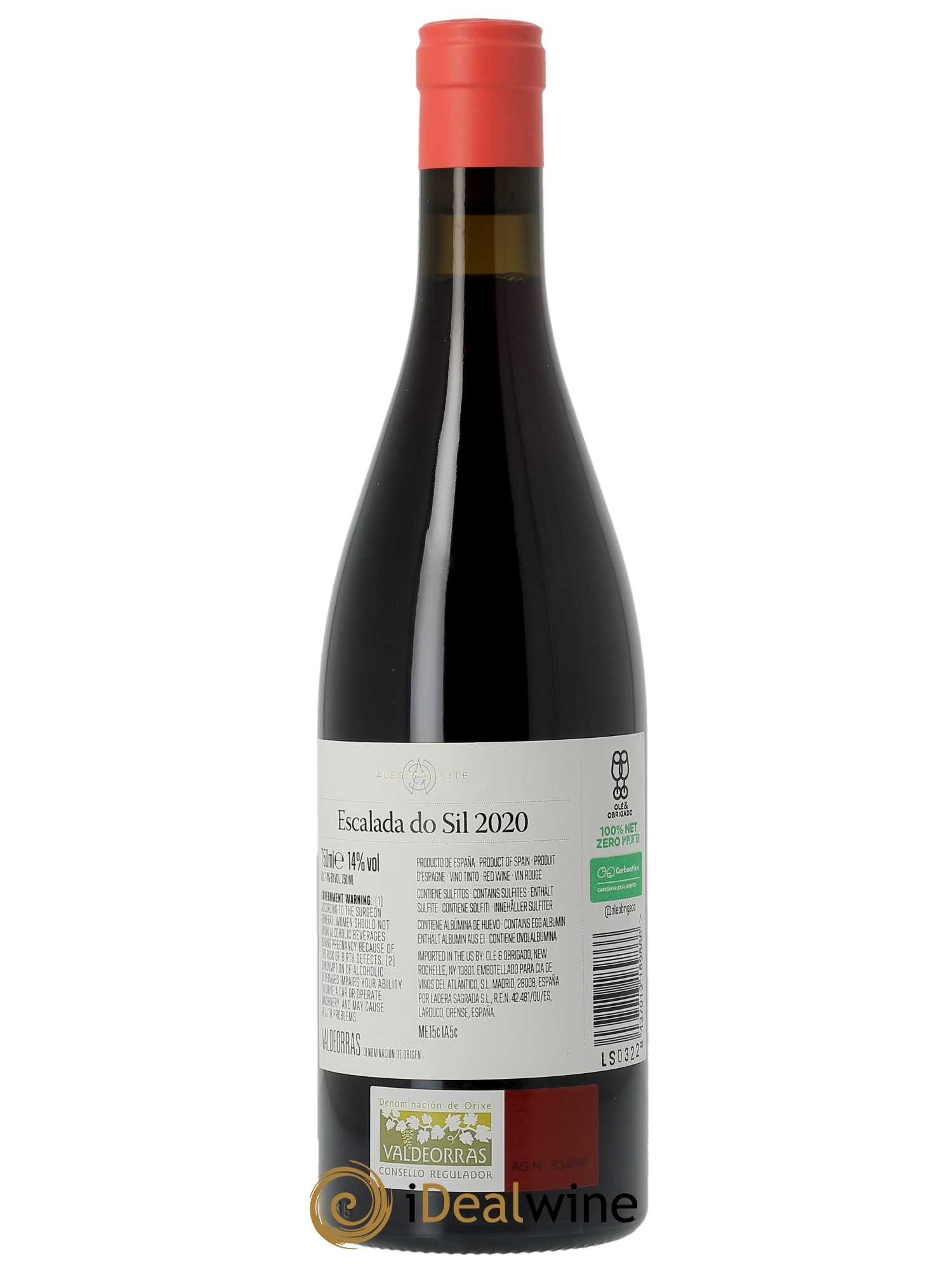 Valdeorras DO Escalada Do Sil Alberto Orte  2020 - Lot de 1 Bouteille