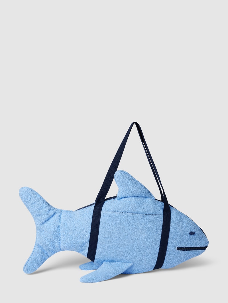 Rucksack aus Frottee mit Zier-Applikationen Modell 'TERRY' in blau