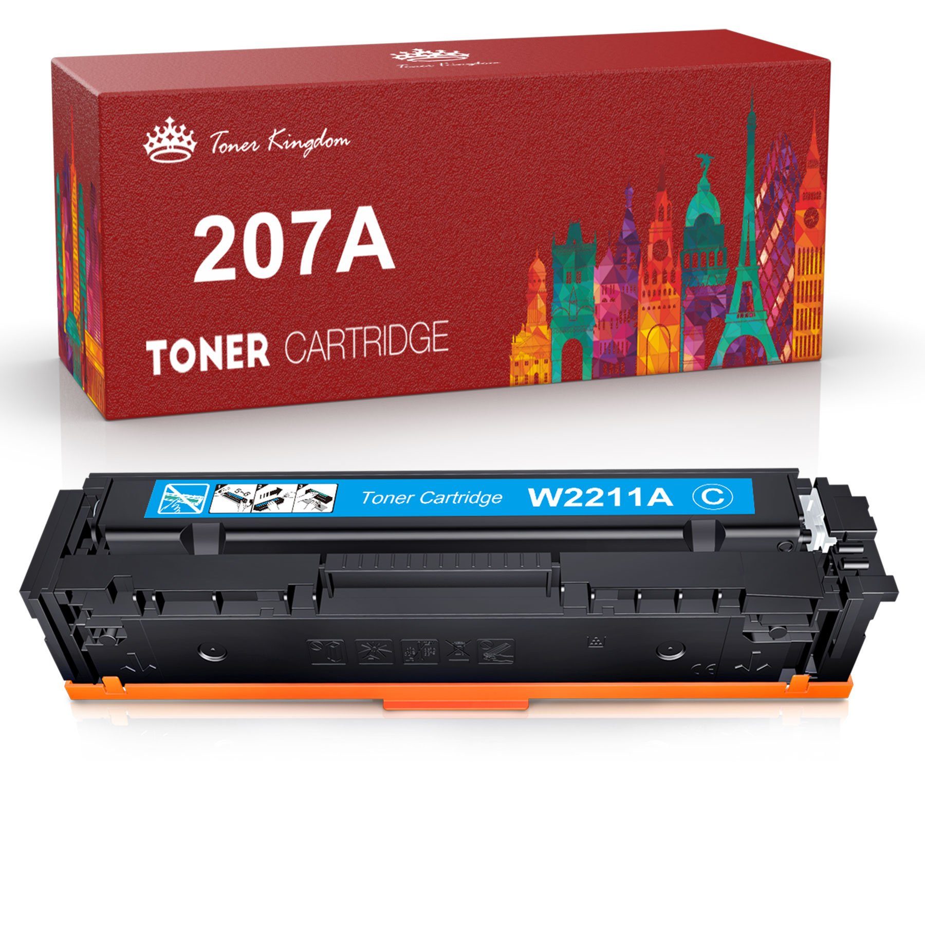 Toner Kingdom Tonerpatrone für HP 207A 207X W2210A W2211A W2212A W2213A