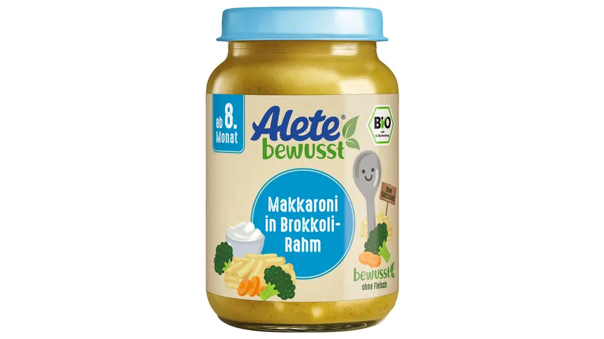 ALETE bewusst Bio Makkaroni in Brokkoli-Rahm ab 8. Monat 220 g