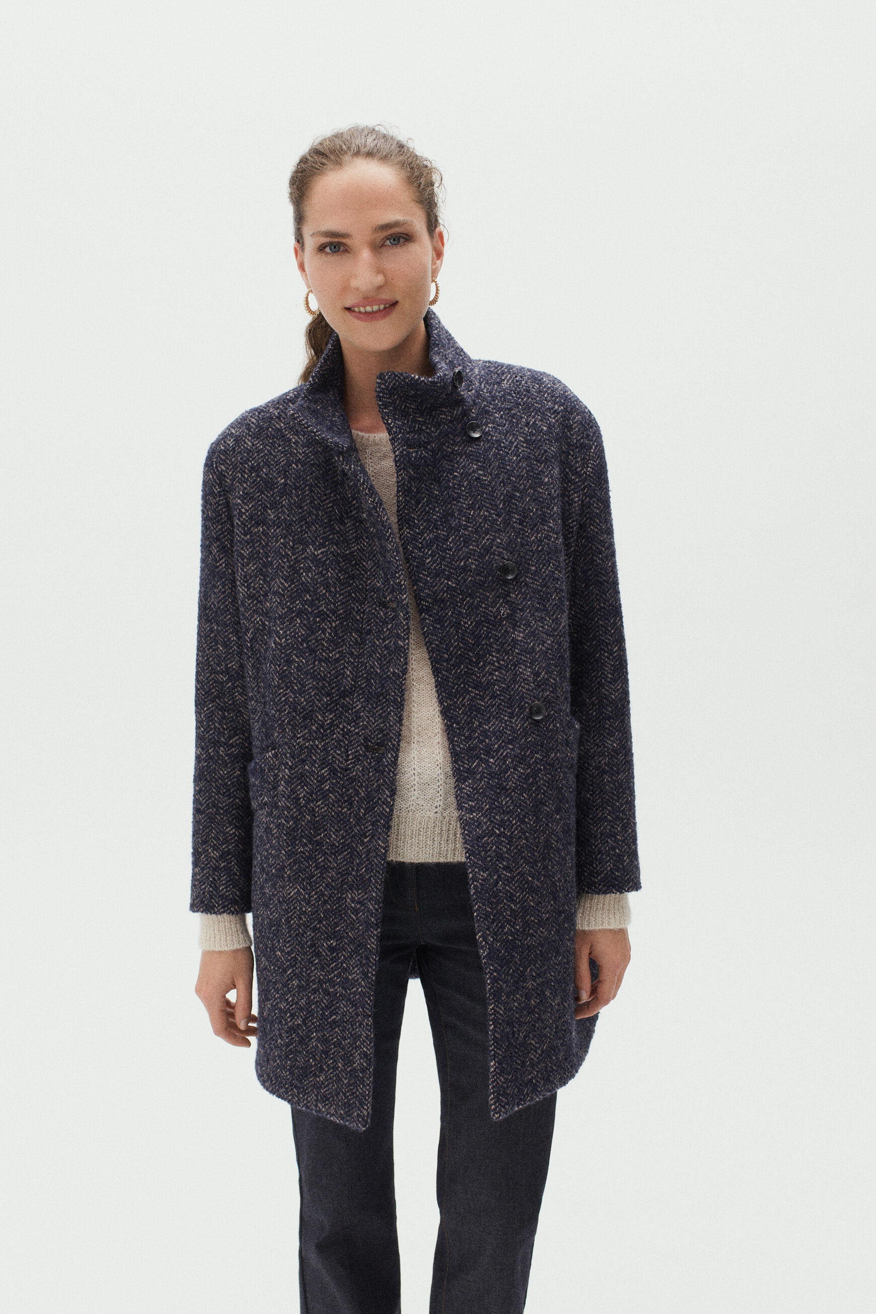 manteau clark bleu marine femme
