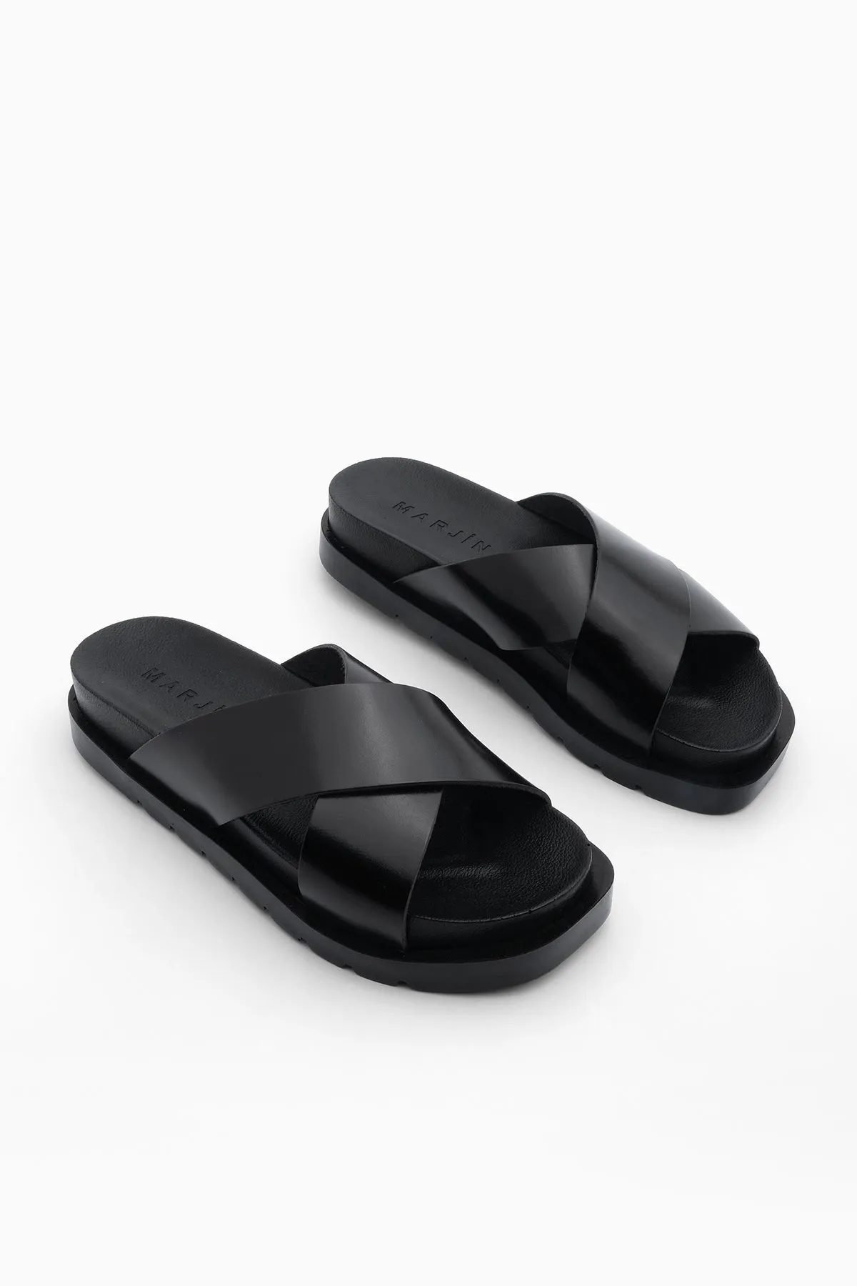 Marjin  Pantolette - Schwarz - Flacher Absatz