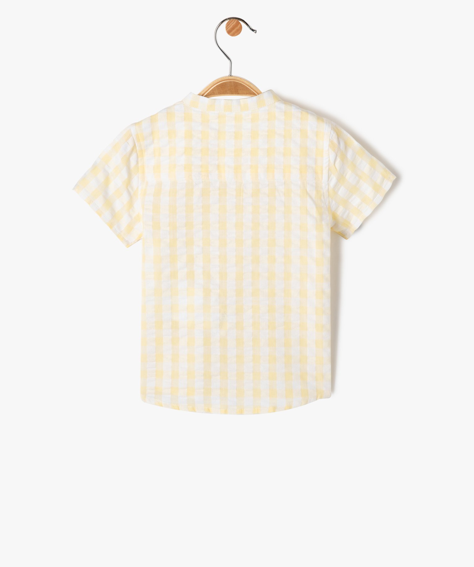 Chemise bébé Garçon à manches courtes et rayures ecru | GEMO