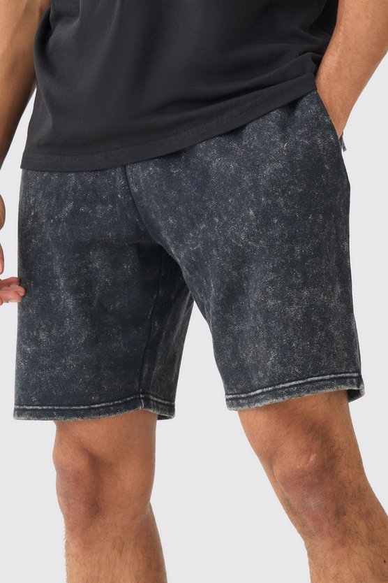 Lockere Shorts mit Acid-Waschung
